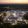 aerial shot of the property during twilight